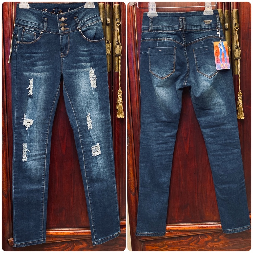 Tush Push - New High Waisted Skinny Jeans Size 3